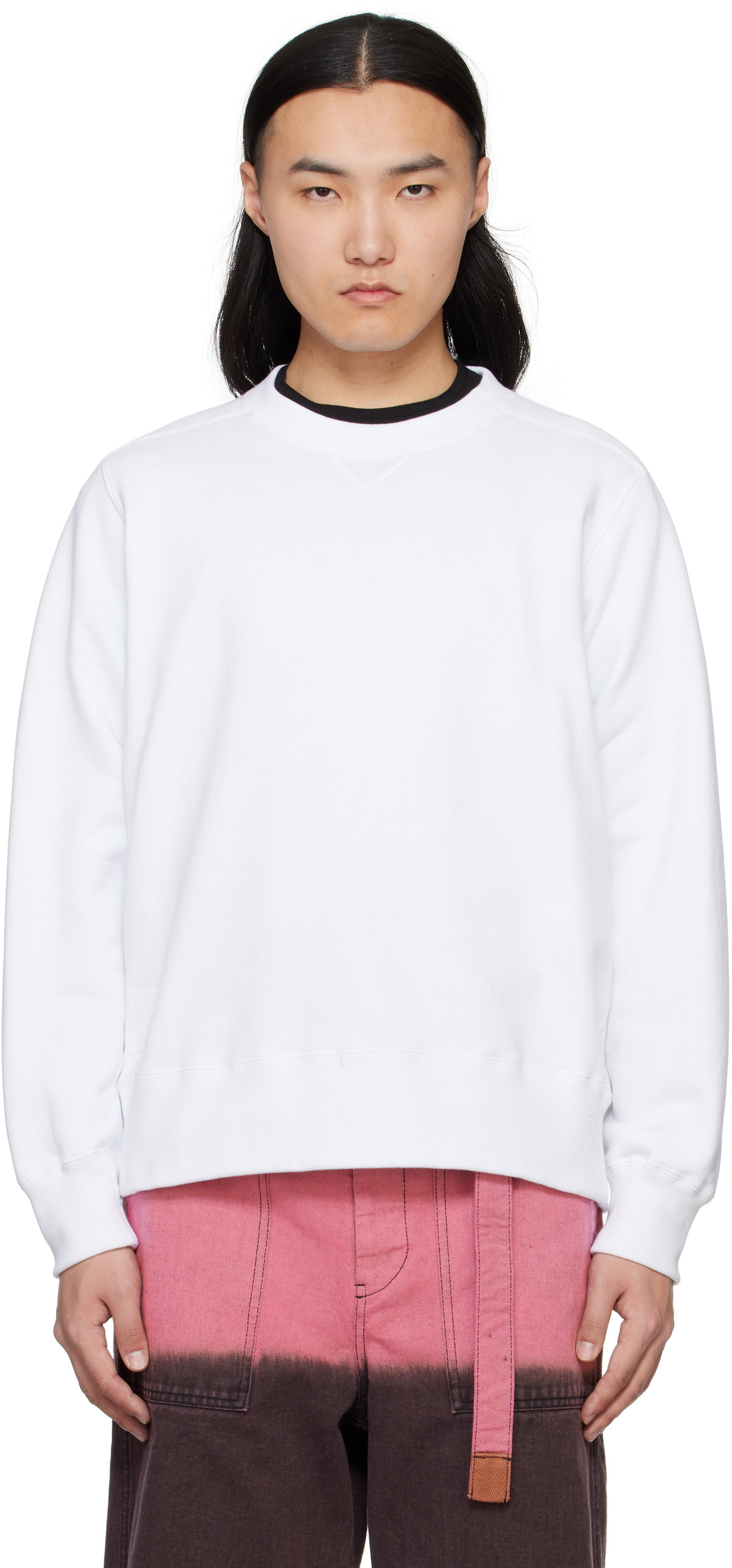 sacai White WTAPS Edition Print Pullover Sweatshirt Sacai sacai White WTAPS Edition Print Pullover Sweatshirt Sacai