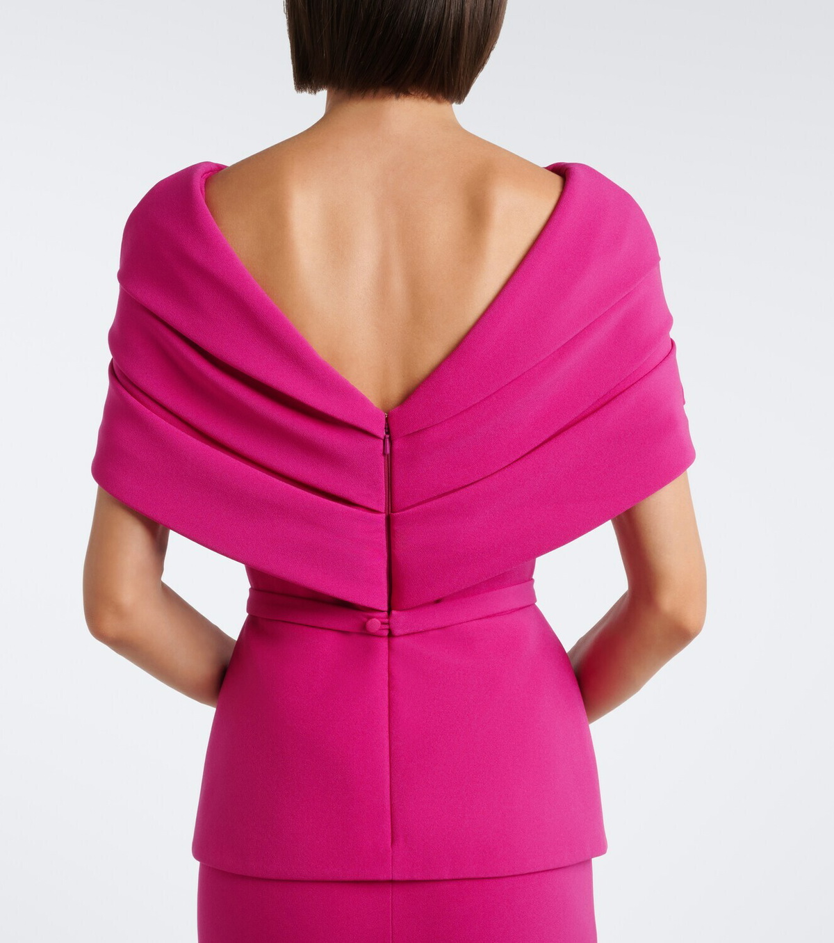 Safiyaa Loura off-shoulder crêpe gown