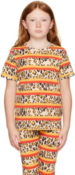 Mini Rodini Kids Beige Leopard Stripe T-Shirt
