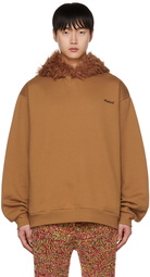 Marni Tan Faux-Fur Hoodie