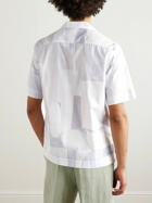 Paul Smith - Convertible-Collar Printed Cotton-Poplin Shirt - Gray