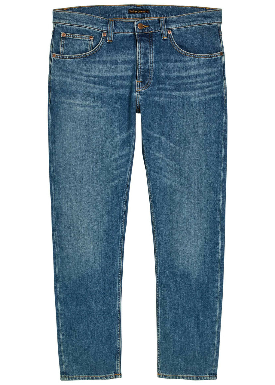 Nudie Jeans Solid Ollie Slim Straight-leg Jeans Mid Blu