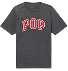 Pop Trading Company - Logo-Appliquéd Mélange Cotton-Blend Jersey T-Shirt - Gray