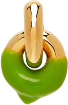 Sunnei Gold & Green Double Rubberized Earrings