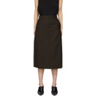Eftychia Brown Side Zipped Skirt