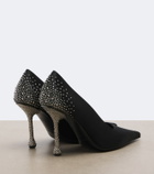 Jimmy Choo Ixia crystal-embellished satin pumps