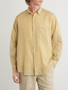 Auralee - Checked Cotton-Poplin Shirt - Yellow
