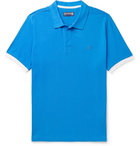 Vilebrequin - Palatin Slim-Fit Contrast-Tipped Cotton-Piqué Polo Shirt - Blue