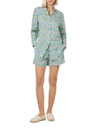 MC2 Saint Barth Woman Cotton Flower Pull Up Shorts Meave