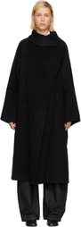 LE17SEPTEMBRE Black Stand Neck Handmade Long Coat