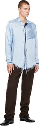Edward Cuming Blue Simple Scratch Shirt