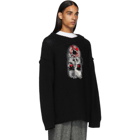 Doublet Black Hand-Knit Jacquard Sweater