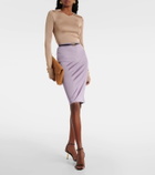 Saint Laurent Knitted high-rise pencil skirt