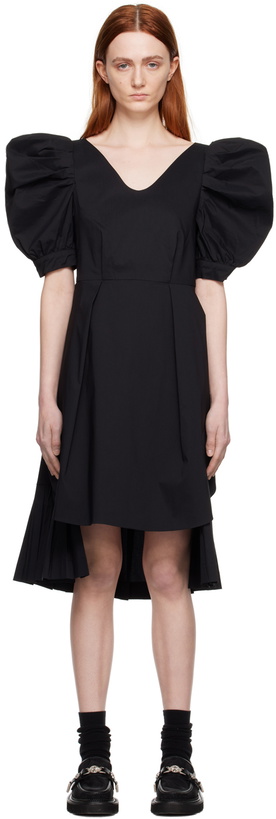 Photo: MINJUKIM Black Apron Midi Dress