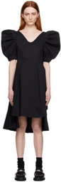 MINJUKIM Black Apron Midi Dress