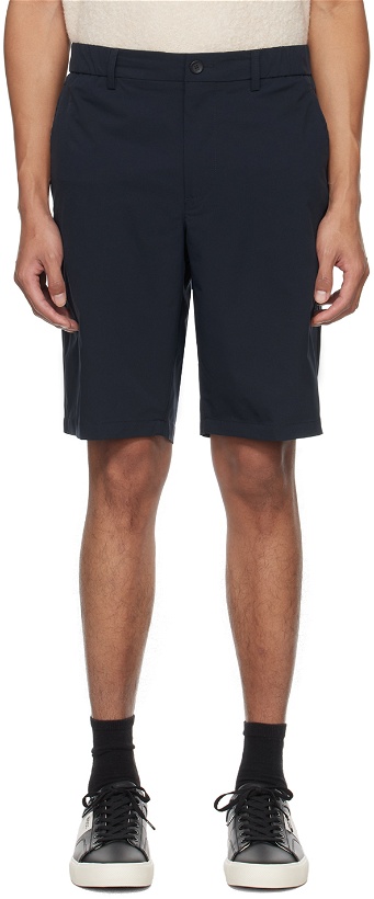 Photo: BOSS Navy Stretch Shorts