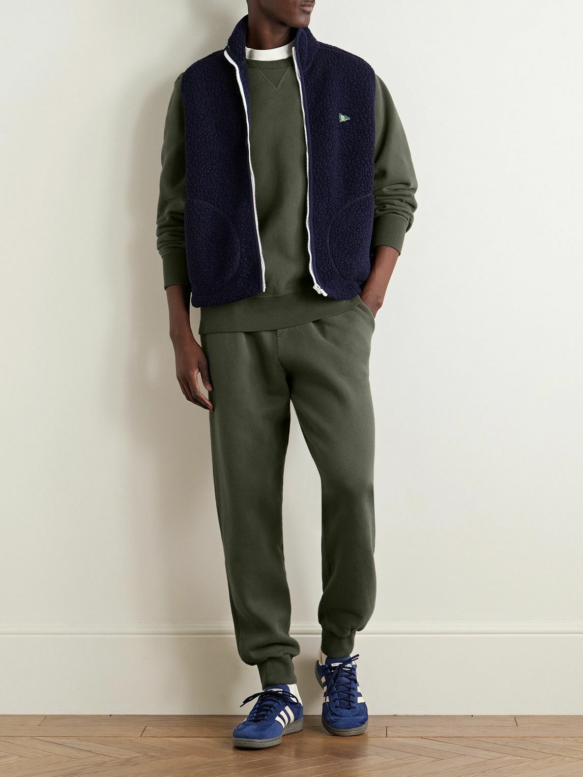 Hartford - Garment-Dyed Cotton-Jersey Sweatshirt - Green