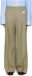Wooyoungmi Khaki Wide Trousers