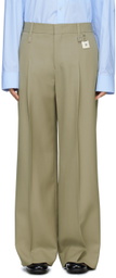Wooyoungmi Khaki Wide Trousers
