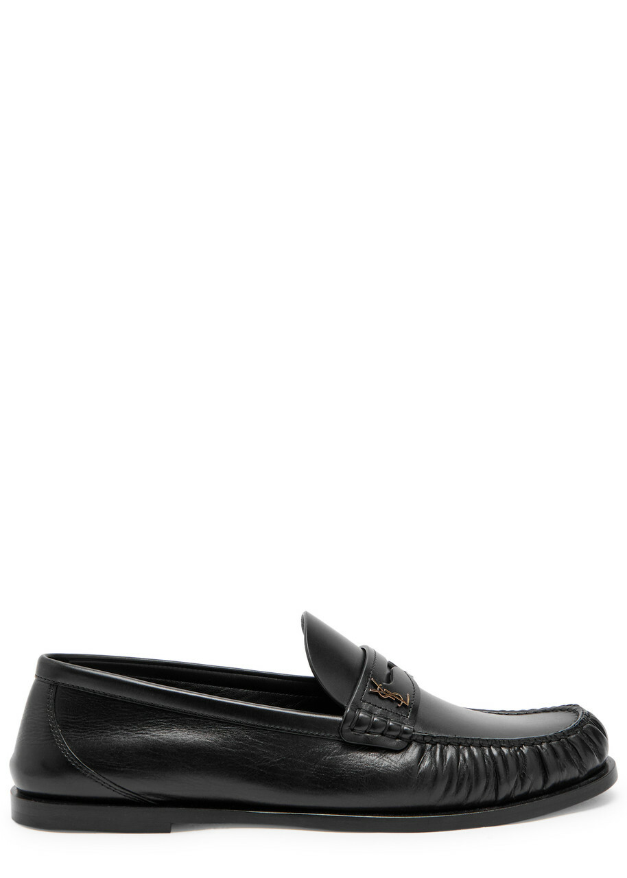 Saint Laurent Le Loafer 15 Gloss-leather Loafers Black Saint
