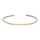 Maison Margiela SSENSE Exclusive Gold and Silver Thin Numbers Bracelet