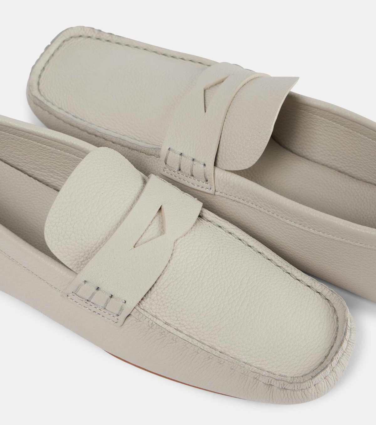 Khaite Billy leather penny loafers