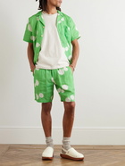 Folk - Assembly Straight-Leg Printed Linen Shorts - Green