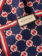 GUCCI - Logo-Print Silk Crepe de Chine Pocket Square