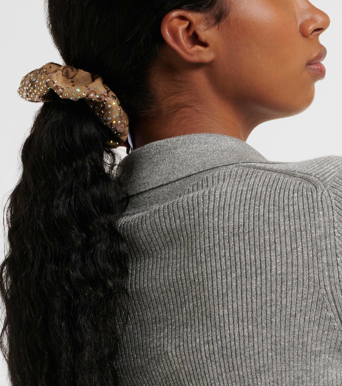 Gucci GG Canvas crystal-embellished scrunchie Gucci