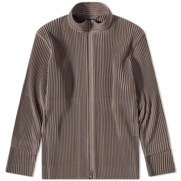 Photo: Homme Plissé Issey Miyake Men's Cargo Zip Track Top in Alpaca Brown