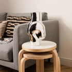 HKliving Gleam Glass Vase - High in Chrome 