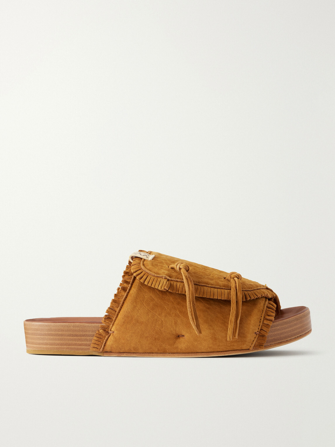 Visvim - Christo Shaman Folk Suede Slides - Brown