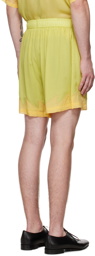 Bode Yellow Deco Zig Zag Shorts