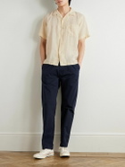 Hartford - Joggy Straight-Leg Cotton-Twill Trousers - Blue