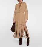 Alanui Fair Winds fringed virgin wool coat