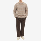 Satta Men's Space Dyed Classic Crew Knit in Ecru/Iron Oxide