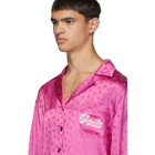 GCDS Pink Heart Logo Shirt