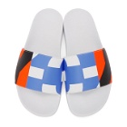Y-3 White Graphic Adilette Sandals