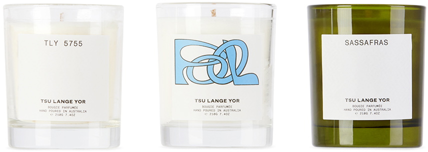 Tsu Lange Yor Aromatic Candle Art Set, 3 x 210 g