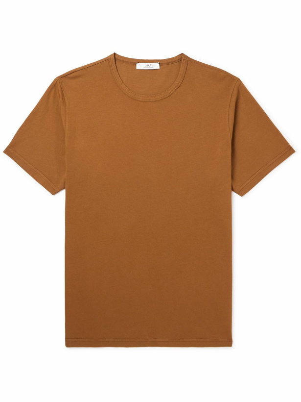 Photo: Mr P. - Garment-Dyed Cotton-Jersey T-Shirt - Brown