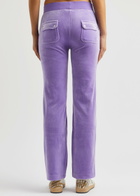 Juicy Couture Del Ray Logo Velour Sweatpants Violet