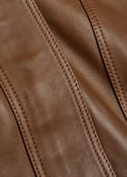 Ronny Kobo Samson Panelled Leather Jacket Brown
