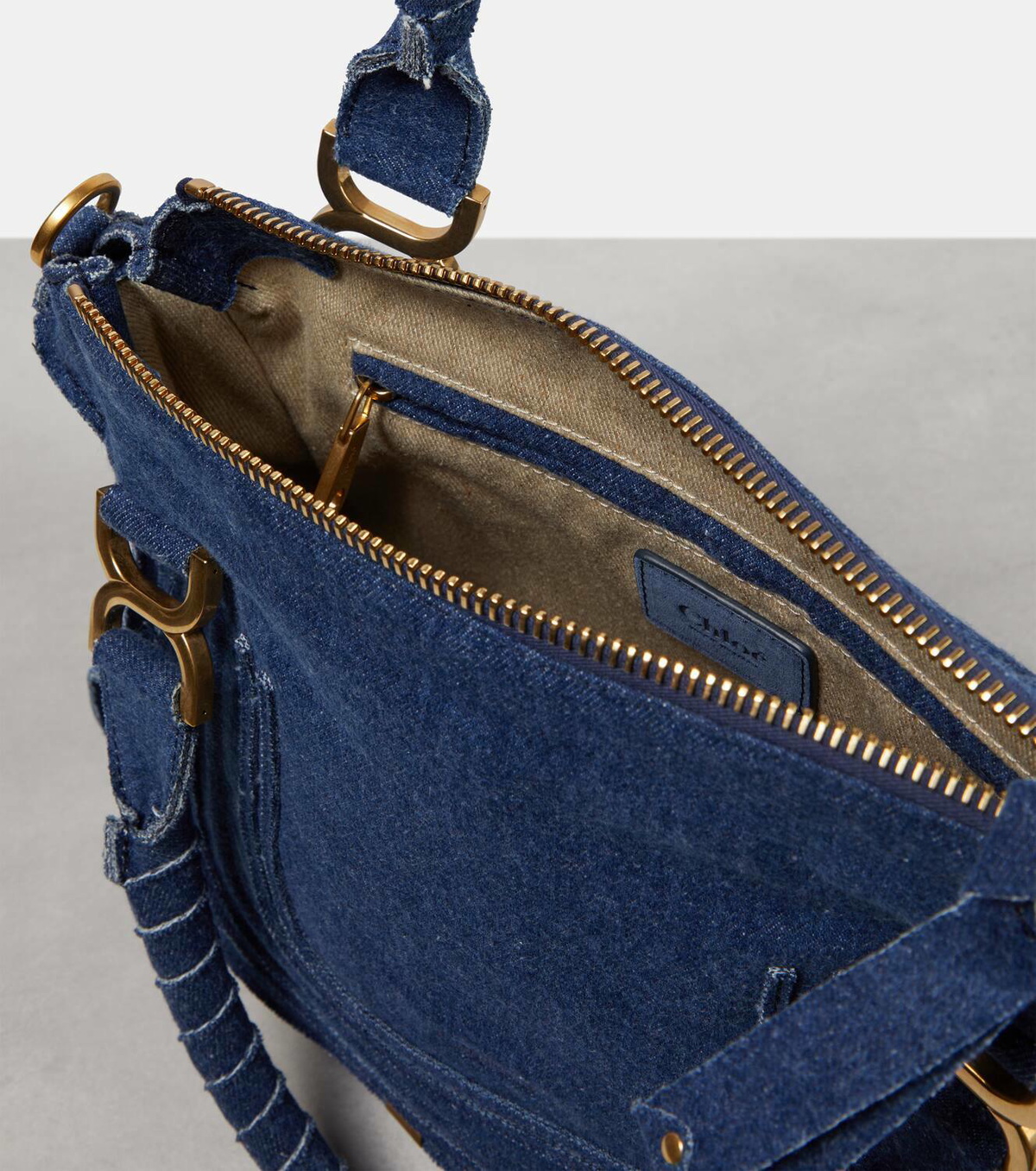 Chloé Marcie Medium denim tote bag Chloe
