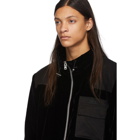 Amiri Black Velvet Commando Patch Jacket