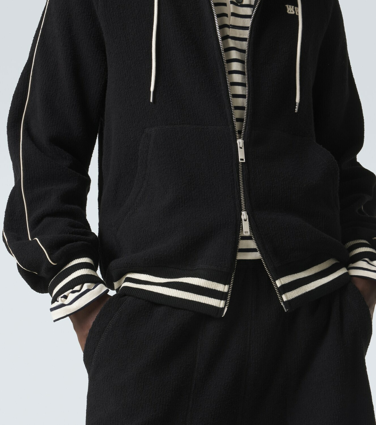 Wales Bonner Prince cotton-blend terry hoodie