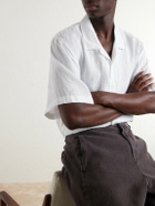 James Perse - Convertible-Collar Linen Shirt - White