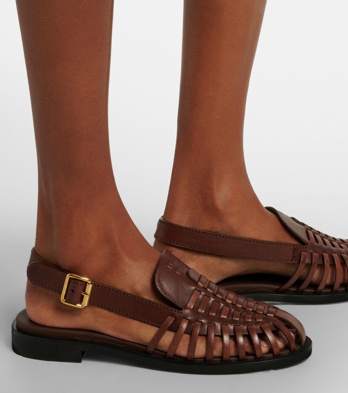 Miu Miu Leather slingback fisherman sandals