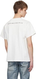 Who Decides War by MRDR BRVDO White Duofly T-Shirt