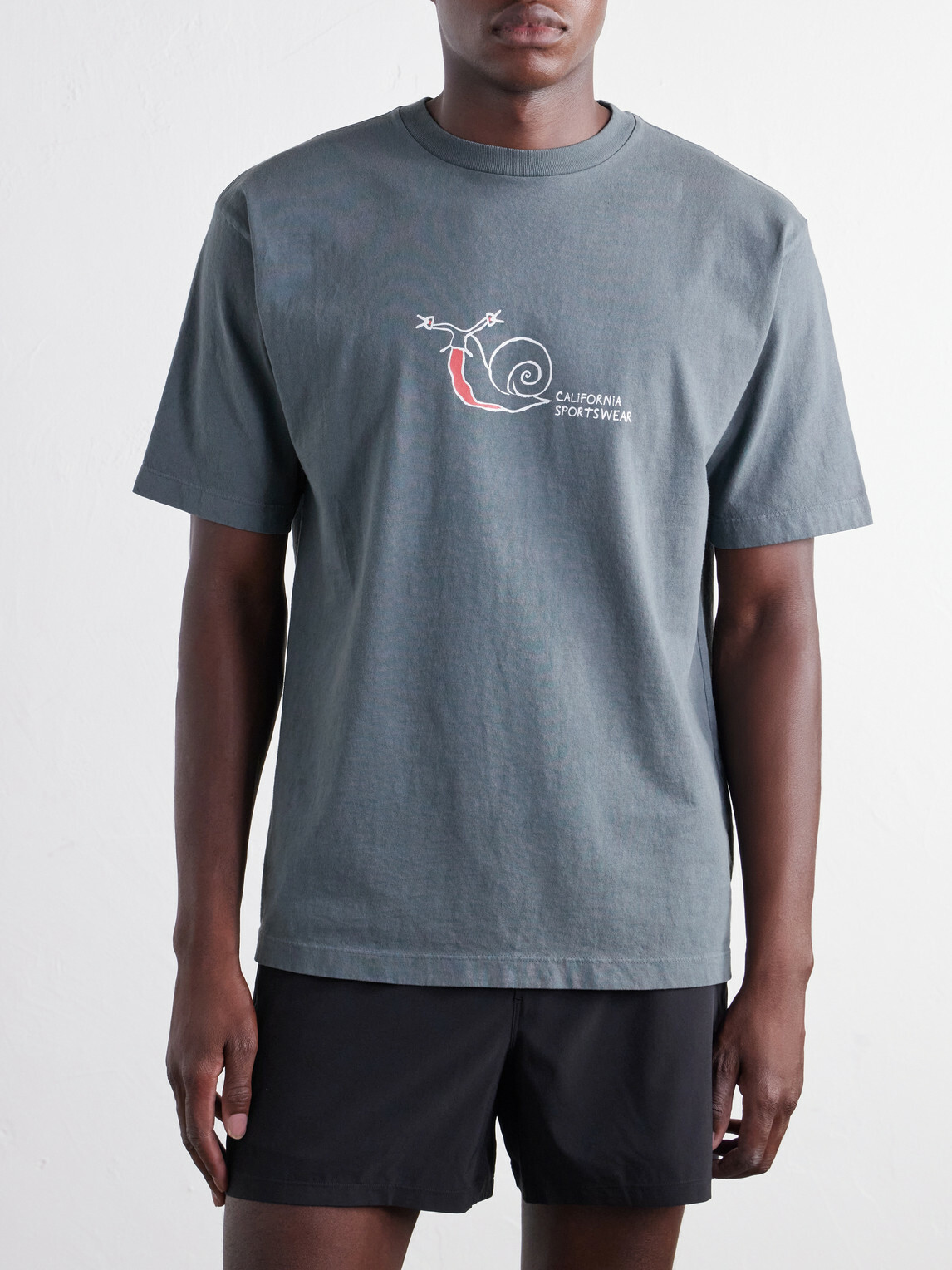 DISTRICT VISION - California Printed Cotton-Jersey T-Shirt - Green