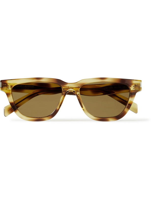 Photo: SAINT LAURENT - D-Frame Tortoiseshell Acetate Sunglasses